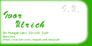 ivor ulrich business card